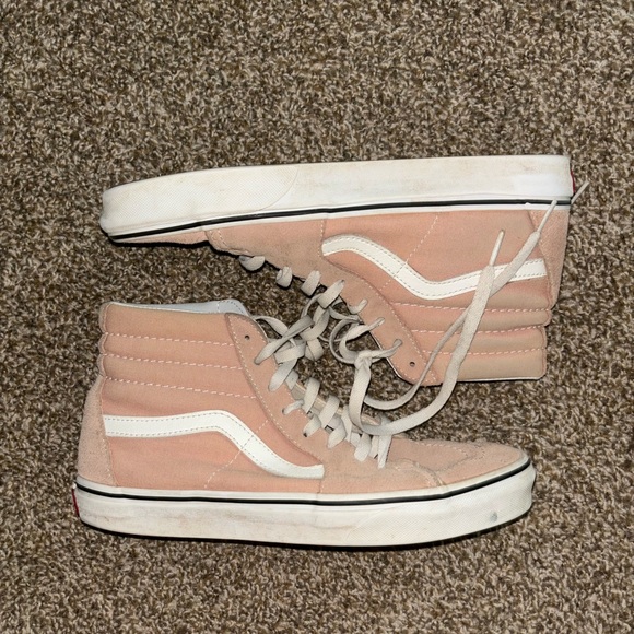 VANS HIGH TOP WOMENS PINK - Picture 1 of 4